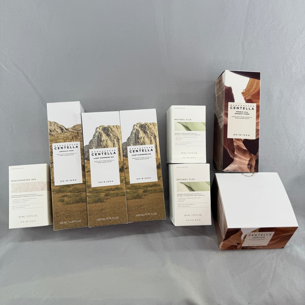 Madagascar Centella Skincare Set Niacinamide Retinol Cleansing Oil Bundle